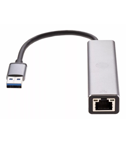 Переходник VCOM USB 3.0 -->RJ-45 1000Mbps+3 USB3.0, Aluminum Shell, 0.2м DH312A