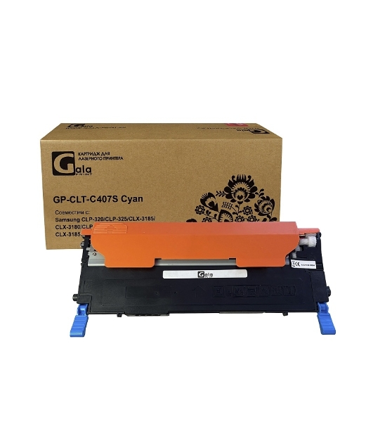 Картридж лазерный GalaPrint GP-CLT-C407S голубой (1000 стр) для Samsung CLP-320/CLP-325/CLX-3185/CLX-3180/CLP-325W/CLP-320N/CLX-3185N/CLX-3185FN/CLX-3185W