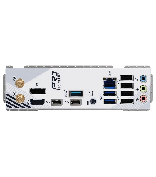 Материнская плата ASRock Z890 Pro RS WiFi белый, LGA 1851, Intel Z890, 4xDDR5, 4xSATA, 4xM.2, 1xPCIe 5.0 x16, 2xPCIe 4.0 x16, 1xPCIe x1, 2xUSB-C Thunderbolt 4, 4xUSB-A 3.2 Gen 1, 1xUSB-A 3.2 Gen 2, 1xHDMI, 1xDP, 1x2.5Gb LAN, 5x3.5 мм, 7.1, ATX
