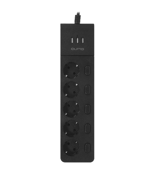 Сетевой фильтр QUMO Power Bar PRO 6SP4U (P-0006), черный