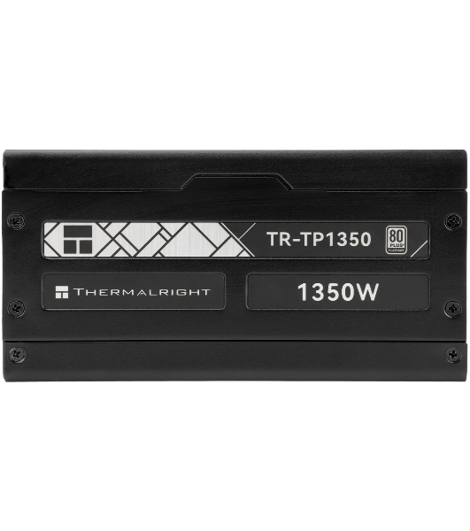 Блок питания Thermalright, 1350W 80+ Platinum (ATX, 3.0, PCIe 5.0, Full modular, 1x24(20+4)pin 600мм, 2xCPU 8(4+4)pin, 2xPCIe*2 8(6+2)pin, 2x12VHPWR PCIe 5.0 12+4pin 600мм, 6xSATA, 5xMOLEX4pin, Active, 120x120мм, 170x150x86мм, OPP, OVP, OTP, OCP, SCP, черный)