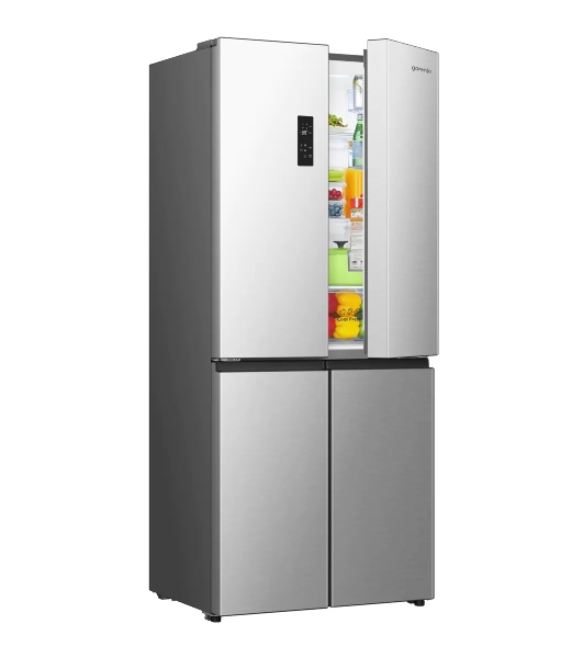 Холодильник Gorenje NRM819E61X серый трехкамерный 311/149л морозилка сбоку, No Frost, Side by Side