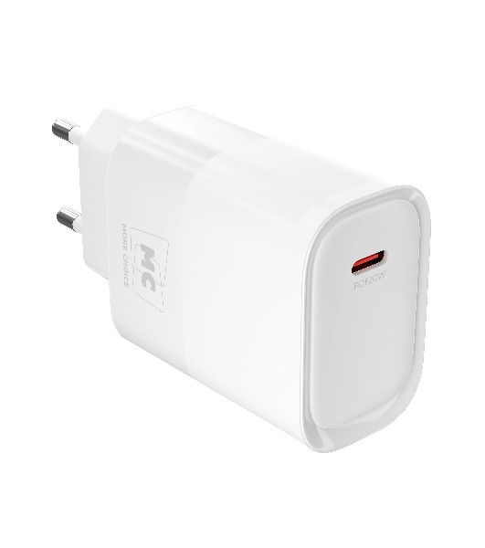 Сетевое зарядное устройство MORE CHOICE (4620202553508) NC67a СЗУ 1Type-C 3.0A PD 20W, белый
