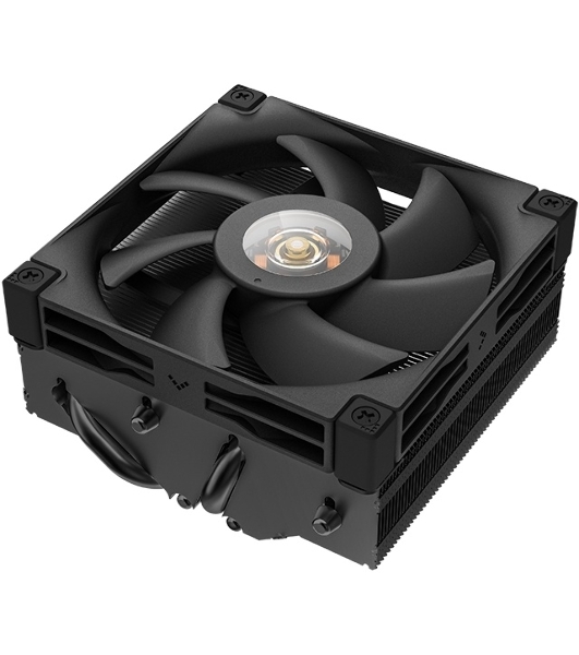 Кулер для процессора DEEPCOOL AN400 черный, 92 мм, алюминий/медь, 2950 об/мин, 23.2 дБ, 4 pin, 150 Вт, 52.5 мм