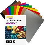 Картон цветной Silwerhof мелованный, 10л. 10цв. A4 Create 240г/м2 папка, фото3