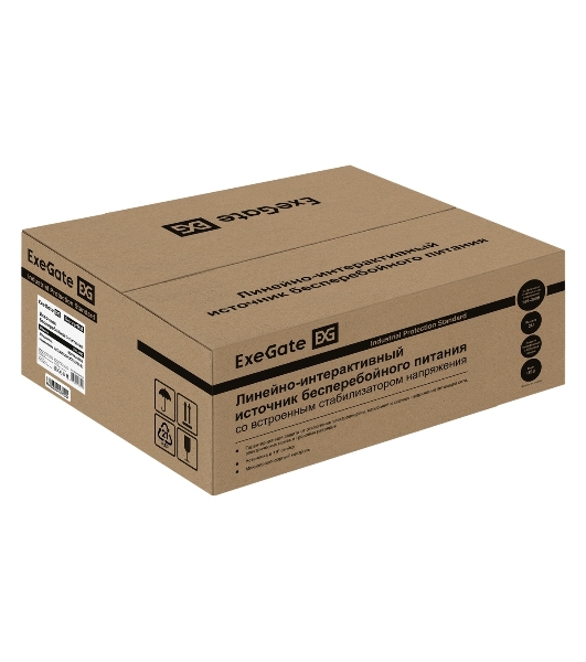 Источник бесперебойного питания ExeGate ServerRM UNL-800.LCD.AVR.2SH.3C13.USB.2U 800VA/480W, Color LCD, AVR, 2*Schuko+3*C13, USB, 2U, установка в стойку, черный