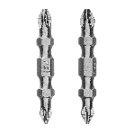 Набор бит двухстор. Gross PH2-PH1х45мм, PZ2-PZ1х45мм, сталь S2, 2 шт., фото 1