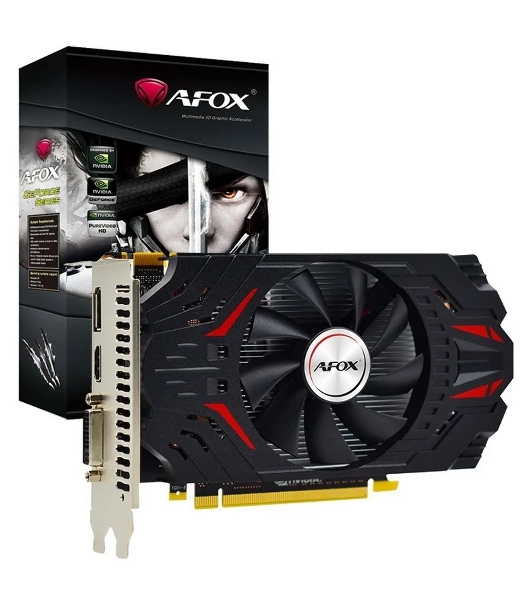 Видеокарта Afox GeForce GTX750 2Gb GDDR5 128BIT DVI HDMI VGA ATX SINGLE FAN (AF750-2048D5H6-V3)