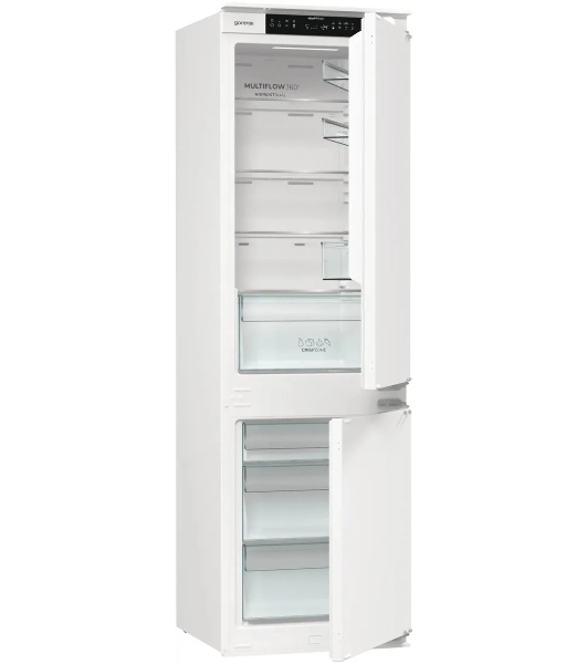 Встраиваемый холодильник Gorenje NRKI517141 белый двухкамерный 175/68 л морозилка снизу, No Frost