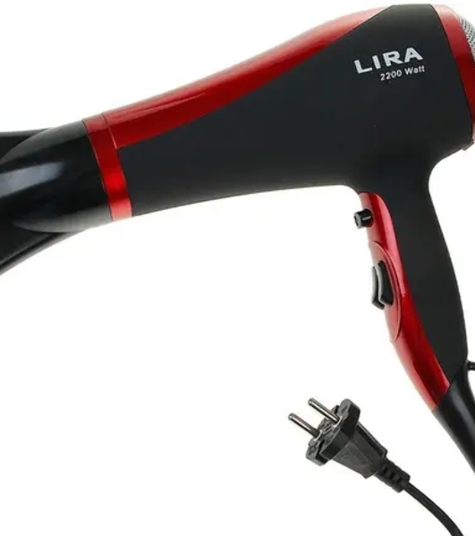 Фен LIRA LR 0704 черный/красный, 2200 Вт