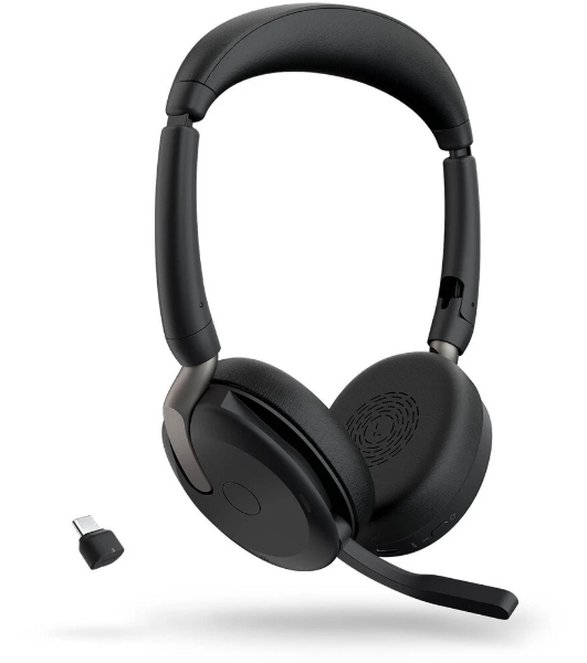 Гарнитура Jabra Evolve2 65 Flex чёрный, беспроводная, Bluetooth, до 32 ч
