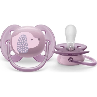 Пустышка Philips Avent ultra soft, собачка, 6-18 мес., 1 шт.