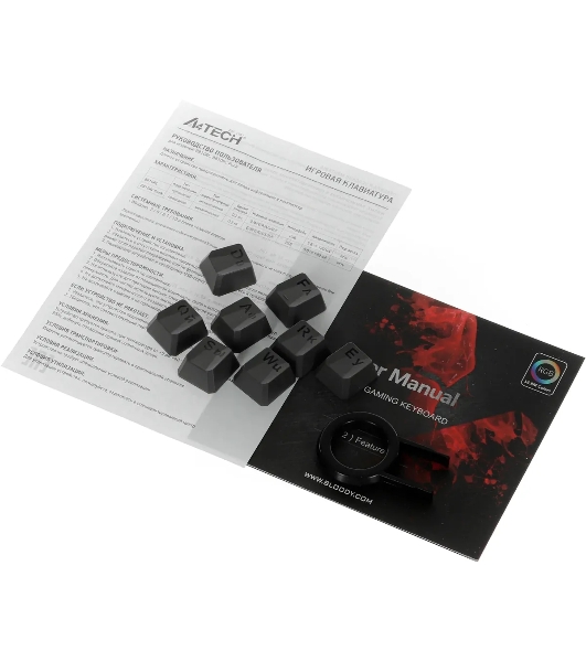 Клавиатура проводная A4Tech Bloody B810RC Punk USB желтый/черный