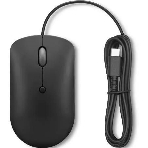 Мышь проводная Lenovo 400 черный, 2400 dpi, USB-C, кнопки - 4, фото2