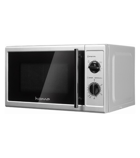 Микроволновая печь HOME HMM207FS серебристый/черный, 20 л, 700 Вт, переключатели - поворотный механизм