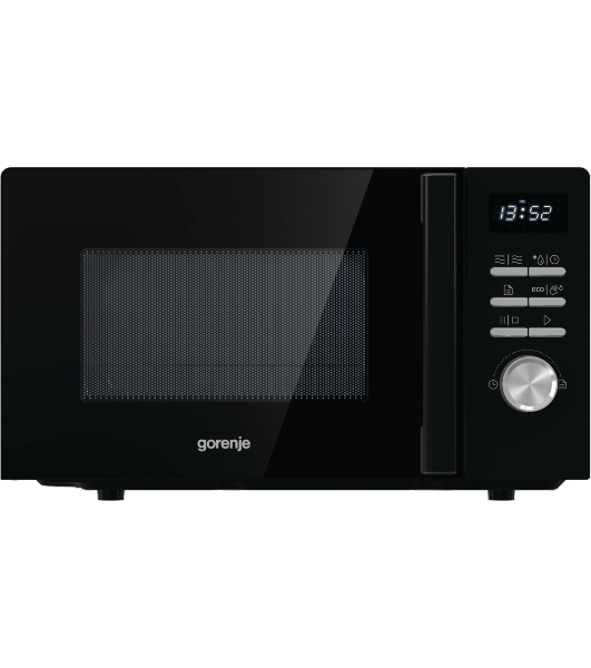 Микроволновая печь Gorenje MO20A4BH черный, 20 л, 800 Вт, переключатели - кнопки, поворотный механизм