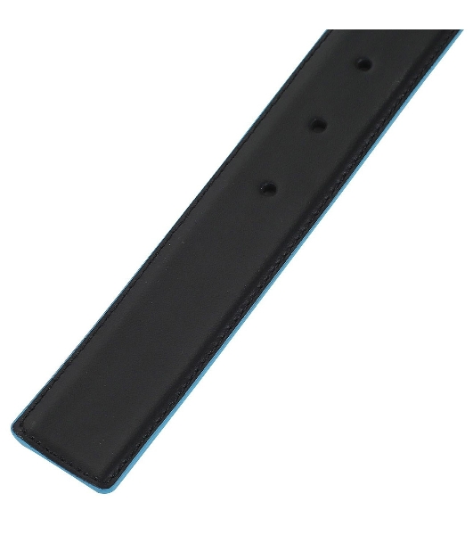 Ремень мужской Piquadro Blue Square CU2619B2/NBLU2, черный/темно-синий, натур.кожа