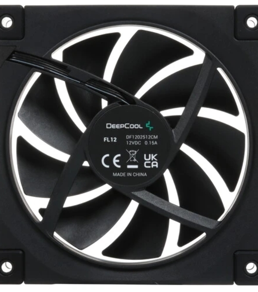 Вентилятор для корпуса DEEPCOOL FL12 черный, 120 мм, 2150 об/мин, 32 дБ, 4 pin