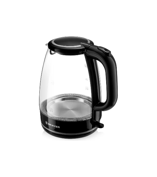 Чайник электрический BRAYER BR1030, 2200 Вт, 1.7 л, стек л,корп,автоотк л,при.закип,подсвет
