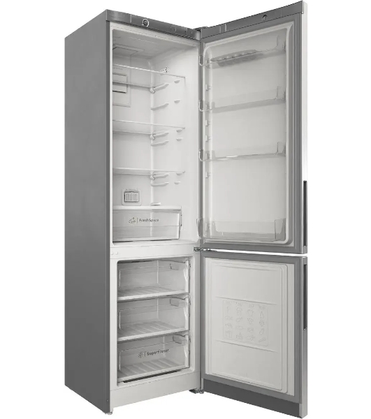 Холодильник Indesit ITS 4200 G серебристый двухкамерный 247/78л морозилка снизу, No Frost
