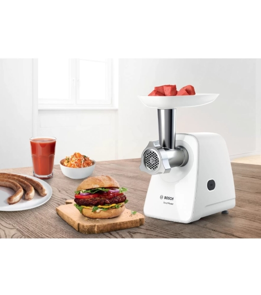 Мясорубка электрическая Bosch MFW2517W 1500 Вт, 1.7 кг/мин, белый