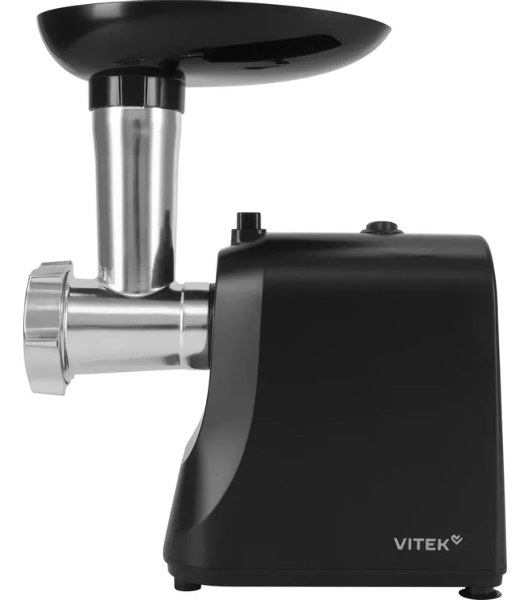 Мясорубка электрическая Vitek VT-MG3600 черный, 1800 Вт, 1.6 кг/мин, реверс, защита от перегрузки, насадки - 4