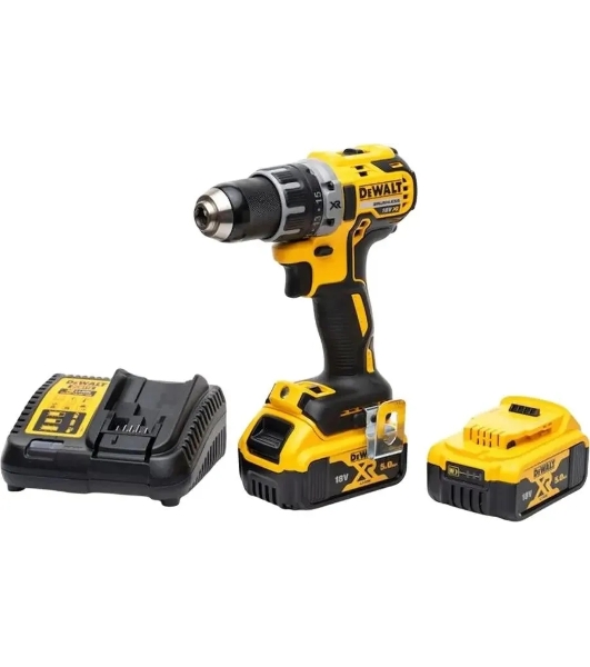 Дрель-шуруповерт DeWalt DCD791P2, 18 В, 5 Ач, 70 Нм, бесщеточный