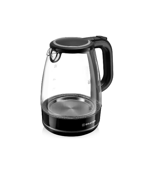 Чайник электрический BRAYER BR1030, 2200 Вт, 1.7 л, стек л,корп,автоотк л,при.закип,подсвет