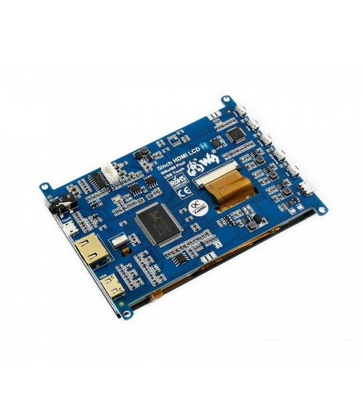 Емкостной сенсорный дисплей без корпуса ACD18-RA417 Waveshare 5', 800x480 TFT матрица, вход HDMI, питание по USB, для Raspberry Pi 3 (WS14300)
