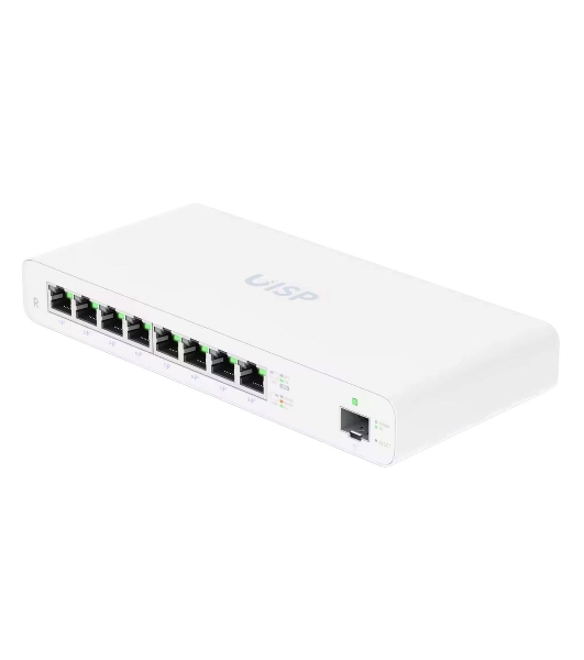 Маршрутизатор Ubiquiti UISP Router 2 ядра (880 МГц), 8х 1G RJ45, 1х SFP, раздача PoE 110 Вт