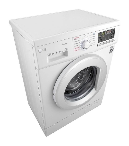 Стиральная машина LG F1296HDS1 белый, загрузка фронтальная 7 кг, 1200 об/мин., класс: А