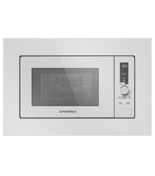 Микроволновая печь встраиваемая Maunfeld JBMO820GW01 белый, 20 л, 1080 Вт, переключатели - сенсор/поворотный механизм
