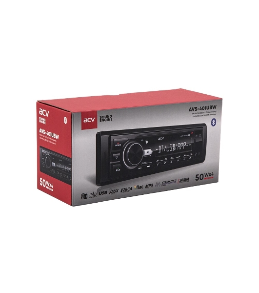 Автомагнитола ACV AVS-401UBW, 1 DIN, Bluetooth, USB Type-A, AUX