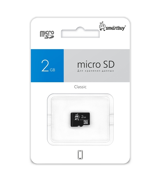 Флеш карта MicroSD (Transflash) Smartbuy 2 Gb (без адаптера)