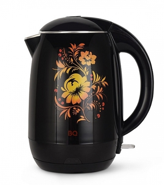 Чайник электрический BQ KT1702P черный-Цветы