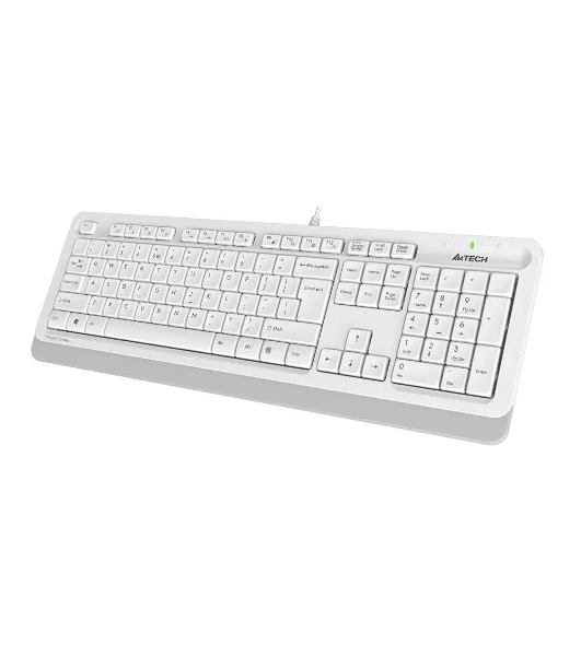 Клавиатура проводная A4Tech Fstyler FK10, USB, белый/серый