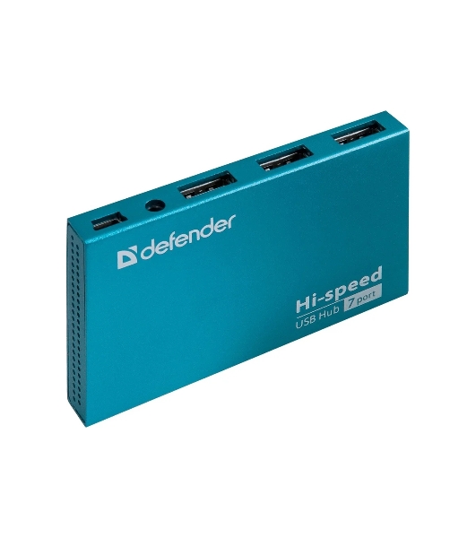 USB-концентраторы Defender Septima Slim, USB 2.0, USB 7 портов, блок питания/USB