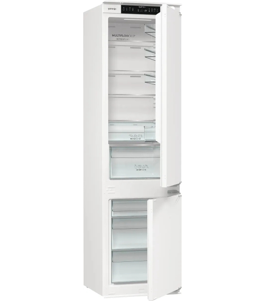 Встраиваемый холодильник Gorenje NRKI519141 белый двухкамерный 207/68 л морозилка снизу, No Frost