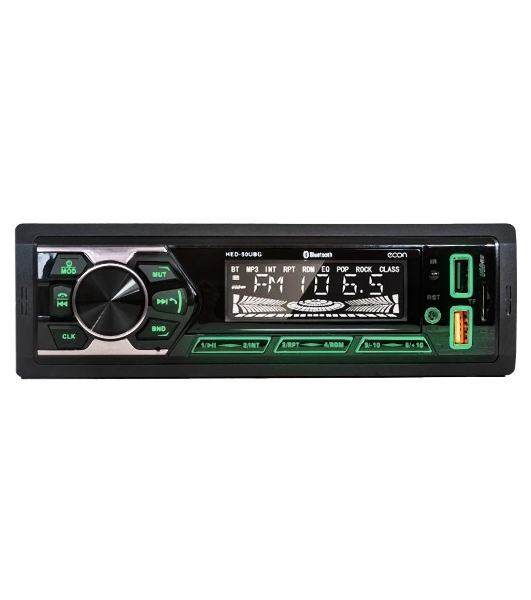 Автомагнитола ECON HED-50UBG, 1 DIN, Bluetooth, USB Type-A, AUX
