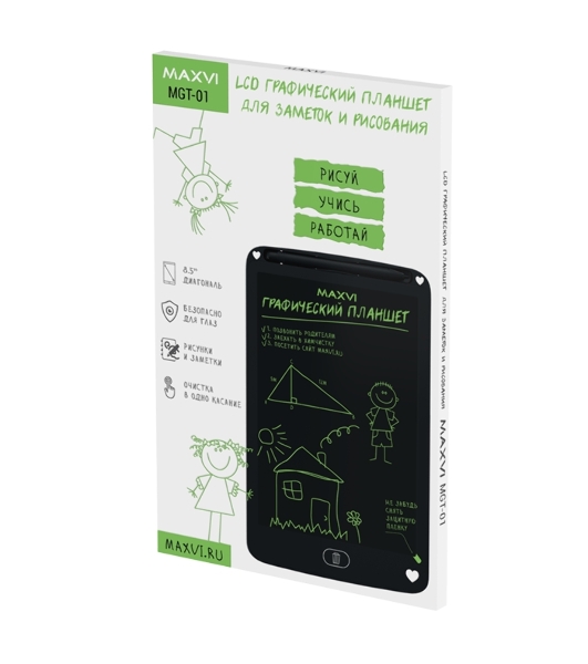 LCD планшет для заметок и рисования Maxvi MGT-01