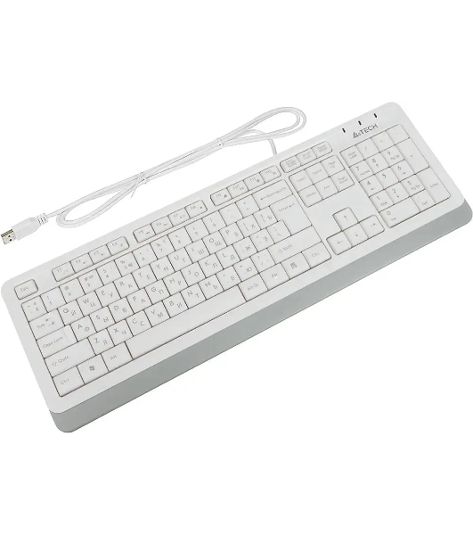 Клавиатура проводная A4Tech Fstyler FK10, USB, белый/серый