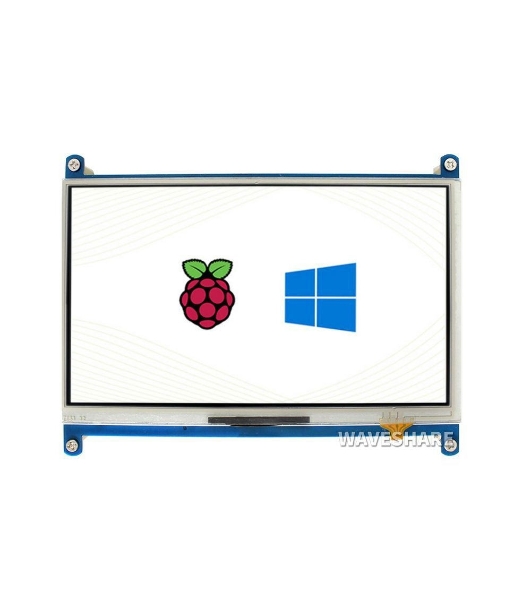 Резистивный сенсорный дисплей без корпуса ACD18-RA418 Waveshare 7'; 1024x600 IPS матрица, вход HDMI, питание по USB, для Raspberry Pi 3