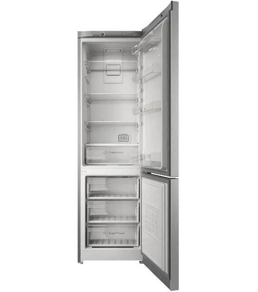 Холодильник Indesit ITS 4200 G серебристый двухкамерный 247/78л морозилка снизу, No Frost