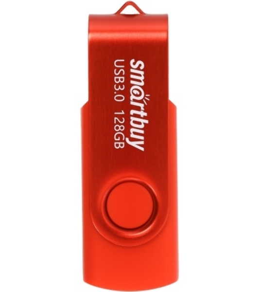 Флешка USB SmartBuy Twist Red (SB128Gb3TWR), 128Gb, USB 3.0, R/W 90/40, красный
