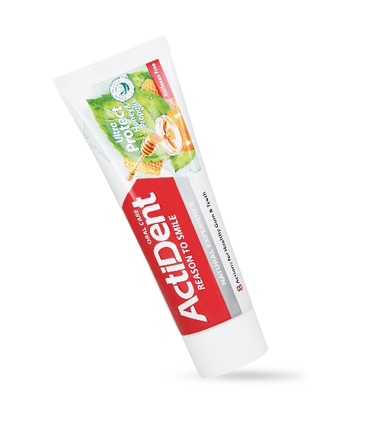Зубная паста Active ACTIDENT Мед и Прополис Ultra Protect, без парабенов, 100 г (512901004)