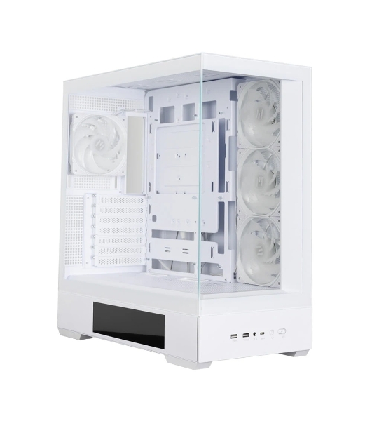 Компьютерный корпус ZALMAN P40 DS, ATX, белый, WINDOW, 9.1-inch LCD screen, 2xCombo(2.5” or 3.5”), 1x2.5”, 1xUSB TYPE-C, 2xUSB 3.0, SIDE 3x120мм ARGb, REAR 1x120мм ARGb