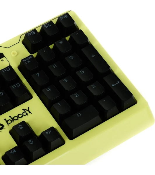 Клавиатура проводная A4Tech Bloody B810RC Punk USB желтый/черный