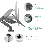 Кронштейн (держатель) ONKRON G80 для монитора 13'-32' дюймов настольный, черный, фото9