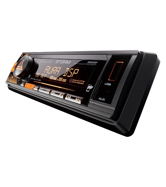 Автомагнитола AURA STORM-866DSP, 1 DIN, Bluetooth, USB Type-A, AUX, пульт ДУ