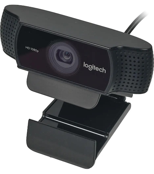Веб-камера Logitech C922 Pro Stream 1920x1080, 30 кадр/с, USB Type-A, микрофон (2 шт, шумоподавление), автоматическая фокусировка, автоосвещение, универсальное крепление
